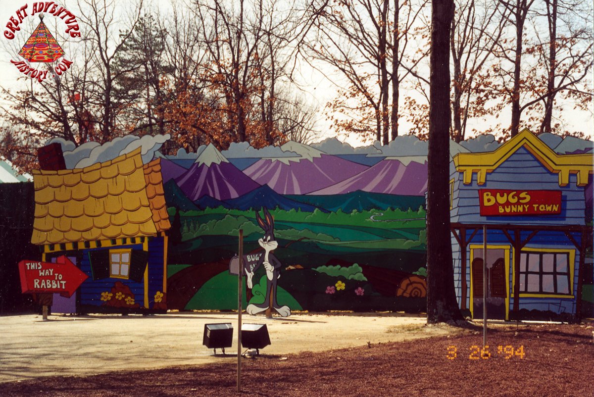 Bugs Bunny Land Backdrops At Six Flags Great Adventure